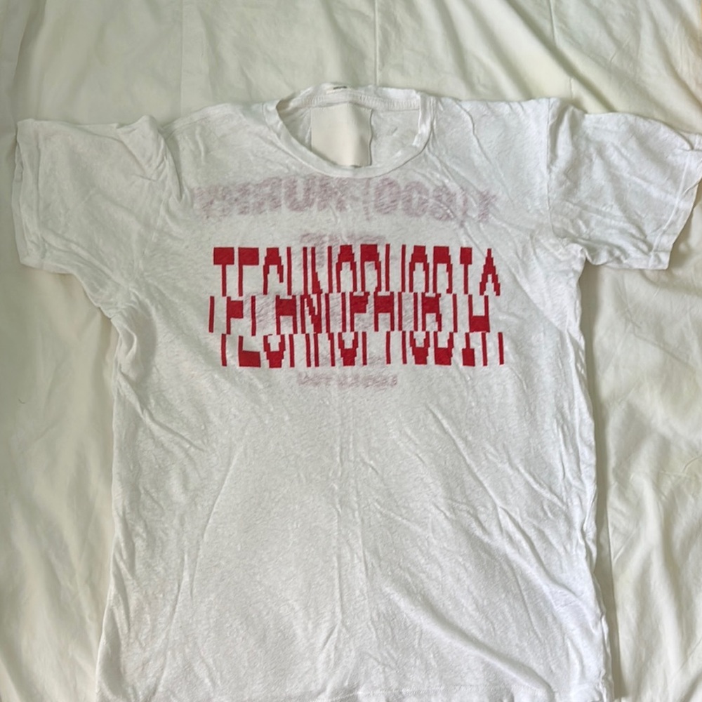 MOTHER White Tee with Red Graphic